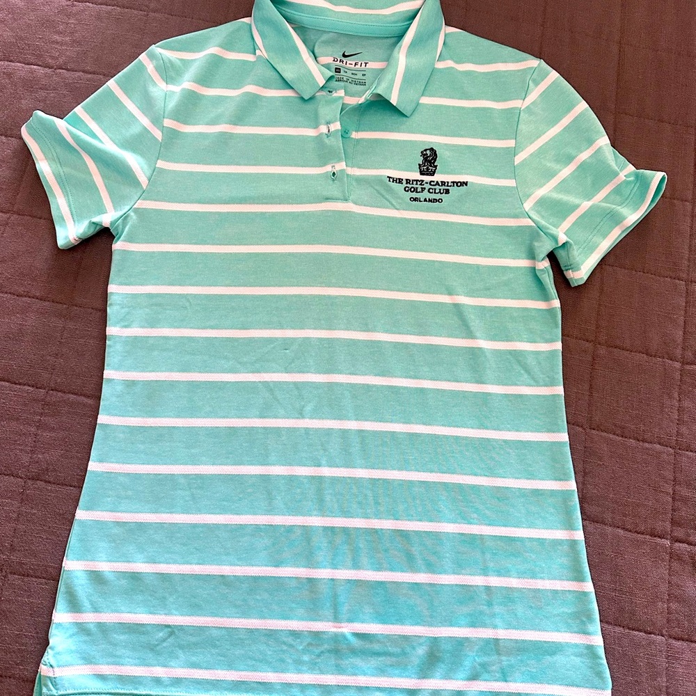 Nike Dri Fit Ritz Carlton Golf Club Golf Shirt Size XS